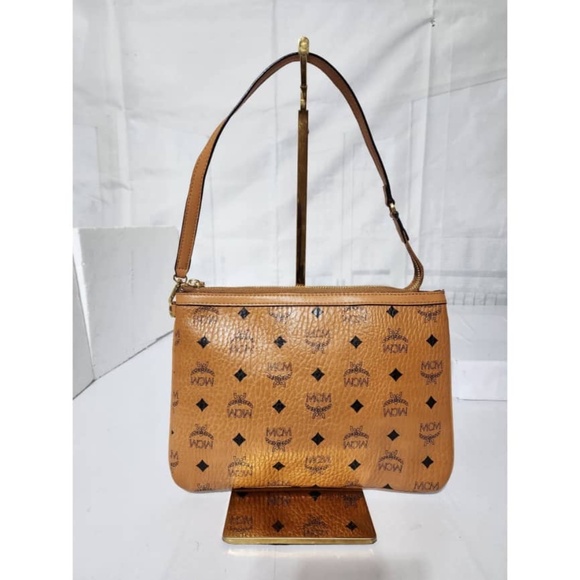 Authentic MCM Visetos Pochette Brown - Picture 1 of 13